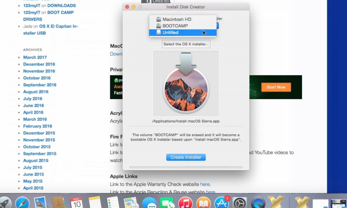Disk creator mac os sierra download for windows 10